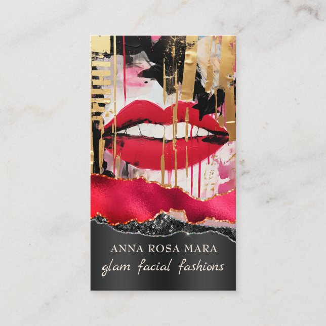 *~* QR AP5 Glam Punk Luxe 7 Fashion Bold Beauty  Visitenkarte (Vorderseite)