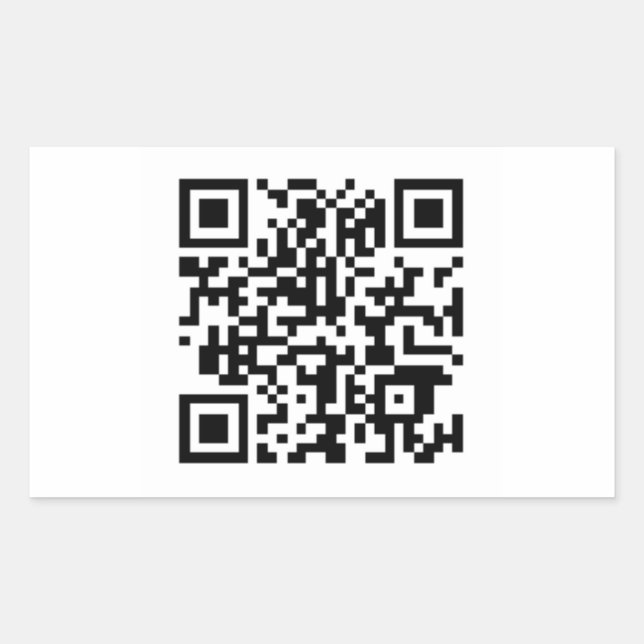 QR-Aufkleber Rechteckiger Aufkleber (Vorderseite)