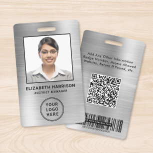 QR-Bar-Codes für das Foto eines Mitarbeiters Ausweis