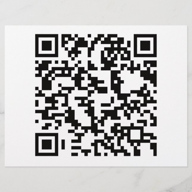 QR-Bar scannbar Flyer (Vorne)
