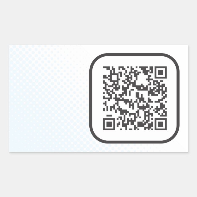 QR-Bar scannbar Rechteckiger Aufkleber (Vorderseite)