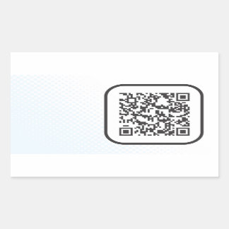 QR-Bar scannbar Rechteckiger Aufkleber
