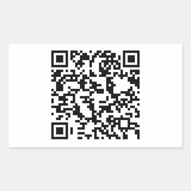 QR-Bar scannbar Rechteckiger Aufkleber (Vorderseite)