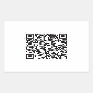 QR-Bar scannbar Rechteckiger Aufkleber