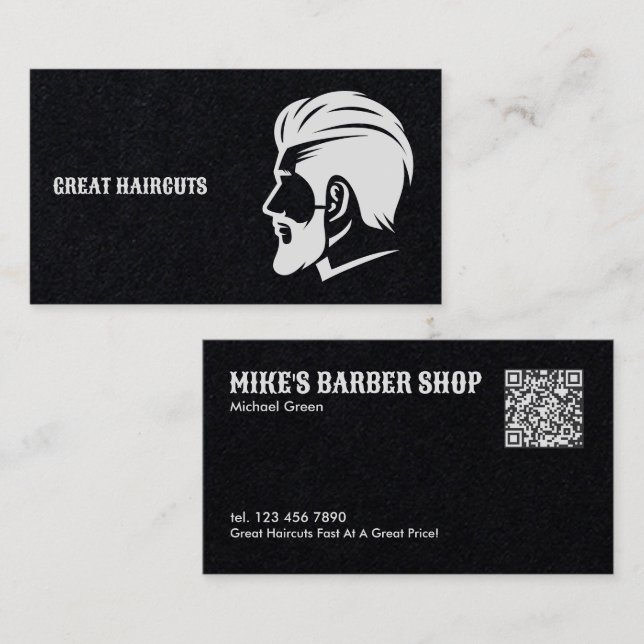 QR Barberprämie Visitenkarte (Vorne/Hinten)