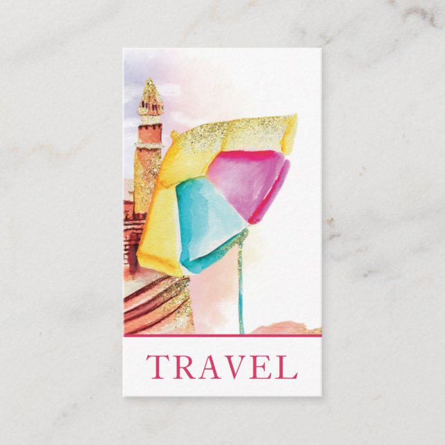 *~* QR Beach Sand Sea Travel Tourismus Visitenkarte (Vorderseite)