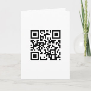 QR Birthday on white Karte