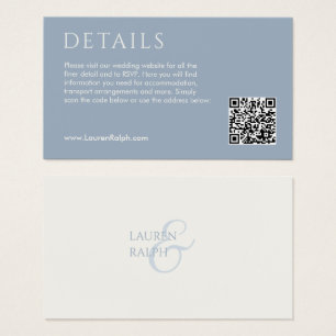 QR Blue and White Gift Registrierungskarte
