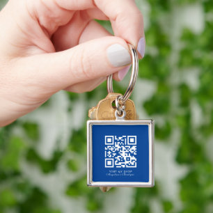 QR-Boutique für Social Media Business-Logos Schlüsselanhänger