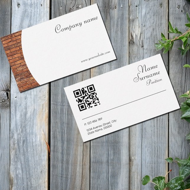 QR Business Card für Minimalistische Steinfotograf Visitenkarte (Von Creator hochgeladen)