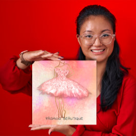 QR-Button-Logo für Modekleidung Quadratische Visitenkarte