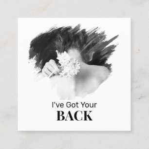 *~* QR Chiropraktikum Chiropraktikum Back Health L Quadratische Visitenkarte