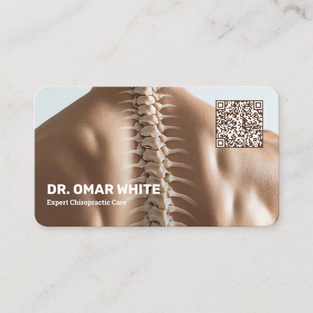 QR Chiropraktischer Physiotherapeut Chiropraktor Visitenkarte (Vorderseite)