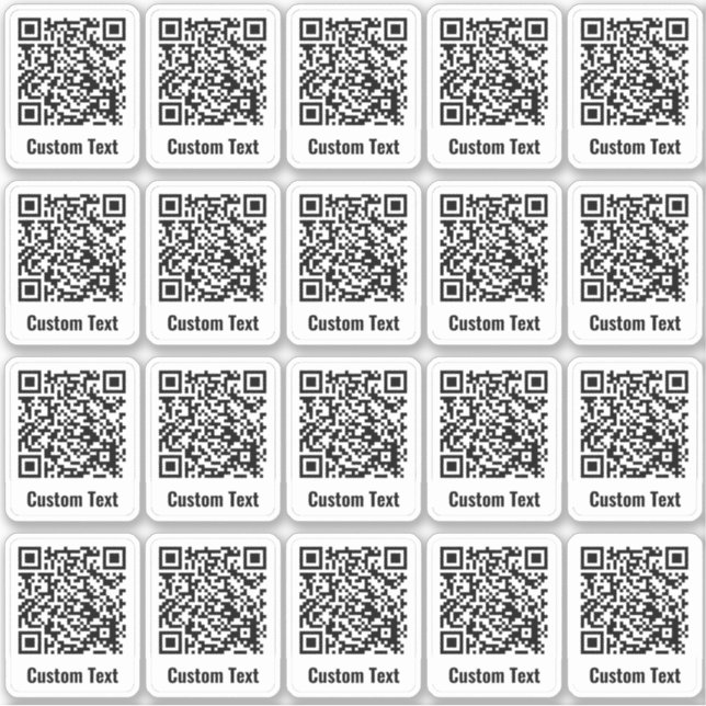 QR Code 20 Aufkleber-Set Aufkleber (Vorderseite)
