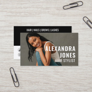 Qr Code 2 Soziale Icons Vorlage für Haarstil Visitenkarte