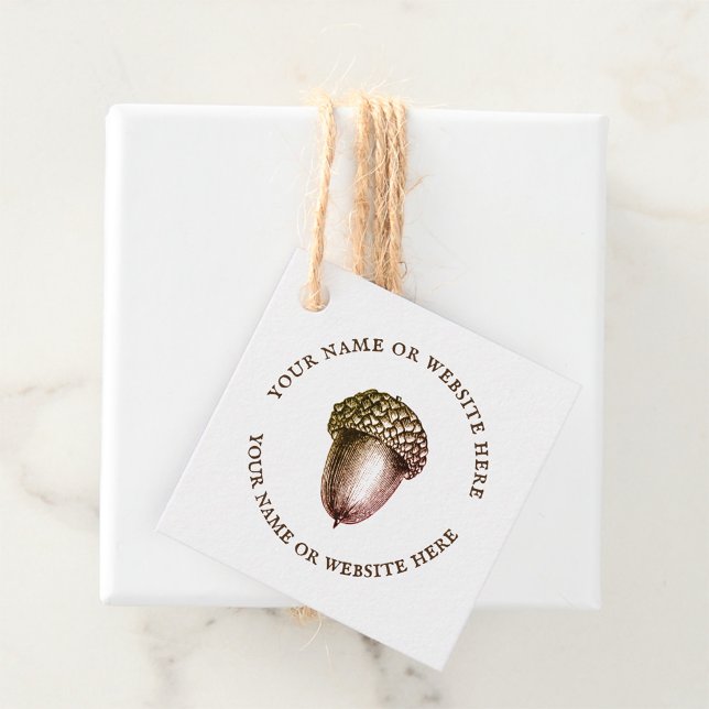 QR Code Acorn Logo Social Media Hang Geschenkanhänger (Von Creator hochgeladen)