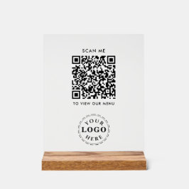 QR Code Akryllisches Zeichen - Modernes Checkout-M Acrylschild
