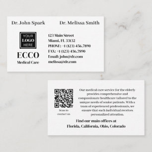 QR-Code Ältere Ärztliche Pflegelogos Monogramm Visitenkarte