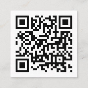 QR-Code Anfangs Minimal Monogramm Schwarz und Weiß Quadratische Visitenkarte