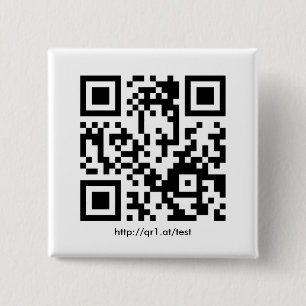 QR Code Anstecknadel quadratisch