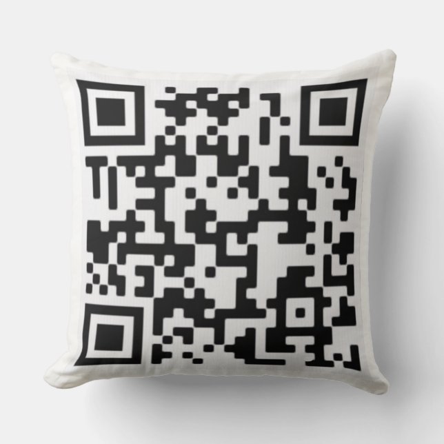 QR-Code auf einem Throw-Kissen Kissen (Vorderseite)