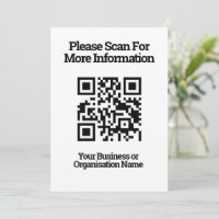 QR-Code auf einer Karte für Kundeninformationen