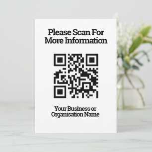 QR-Code auf einer Karte für Kundeninformationen