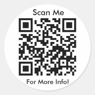 QR Code-Aufkleber Runder Aufkleber