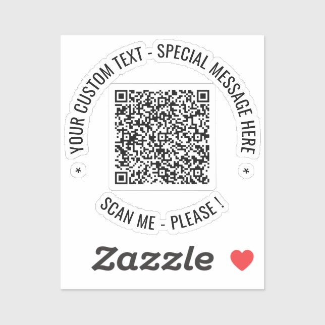 QR-Code-Aufkleber Scan Info Benutzerdefinierter Te Aufkleber (Blatt)