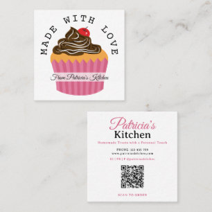 QR-Code aus Liebe Cupcake Bäckerei & Catering Quadratische Visitenkarte