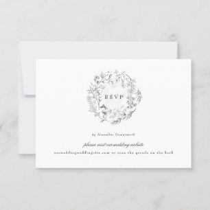 QR CODE BACK Hochzeit RSVP Karte