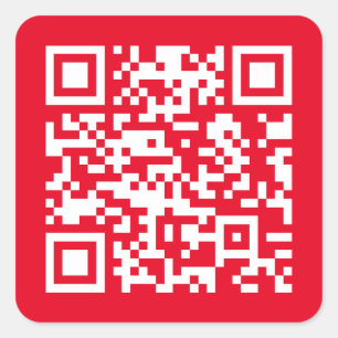QR-Code bei jeder Website INSTANT ERSTELLEN Quadratischer Aufkleber