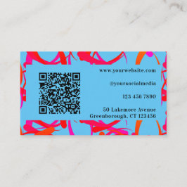 QR-Code Benutzerdefiniert Einzigfarbige Abstrakte Visitenkarte