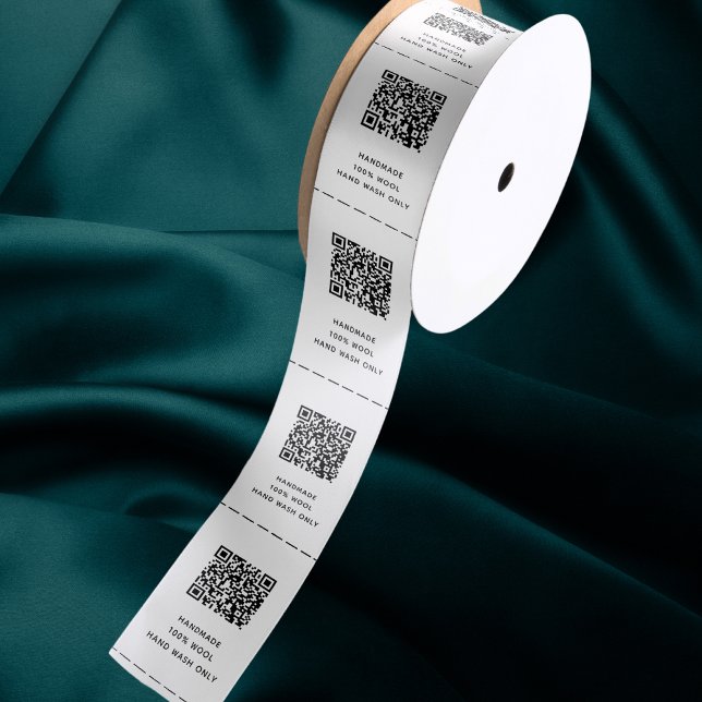 QR-Code Benutzerdefinierte Business Garment Care L Satinband (Von Creator hochgeladen)