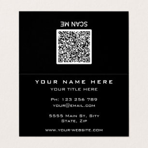 QR-Code Benutzerdefinierte Farben und Schriftart-V Visitenkarten