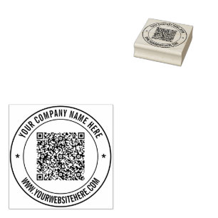 QR-Code Benutzerdefinierte Text-Business-Round-Rub Gummistempel