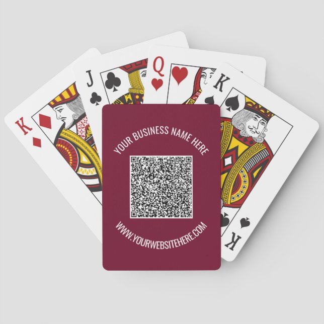 QR Code Benutzerdefinierte Textausgabekarten - Ihr Spielkarten (Rückseite)