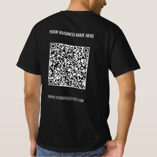 QR-Code Benutzerdefinierter Text Business Promotio T-Shirt