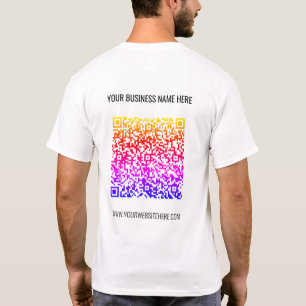 QR-Code Benutzerdefinierter Text Business T - Shir T-Shirt