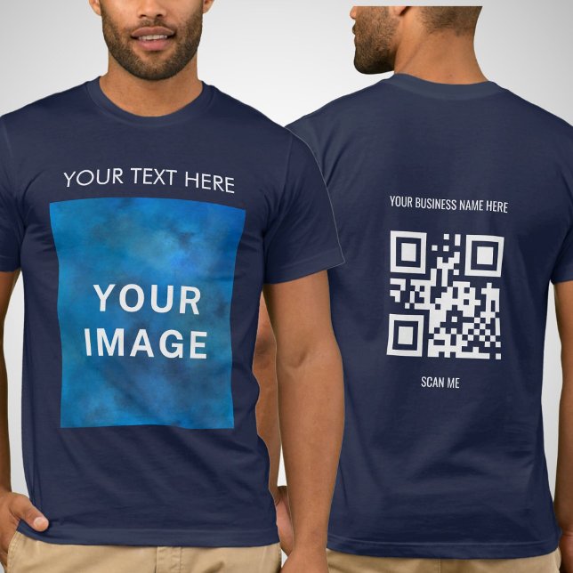 QR Code Benutzerdefinierter Text und BildwerbeMari T-Shirt (Von Creator hochgeladen)