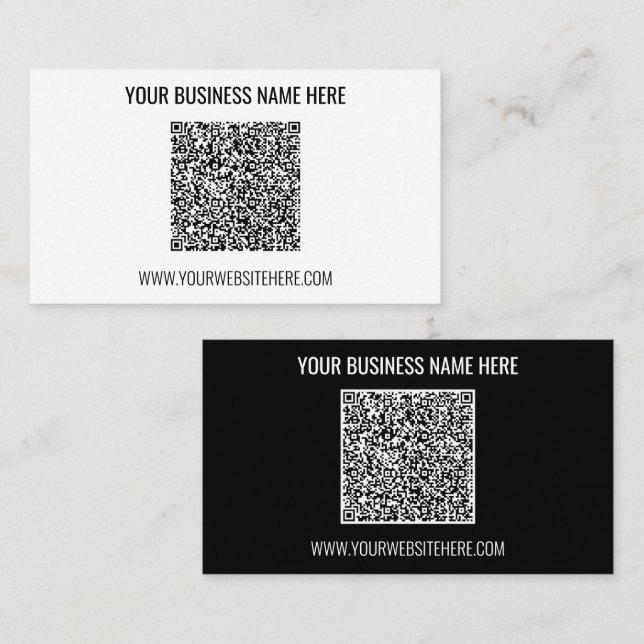 QR Code Benutzerdefinierter Text und Farben Ihrer  Visitenkarte (Vorne/Hinten)