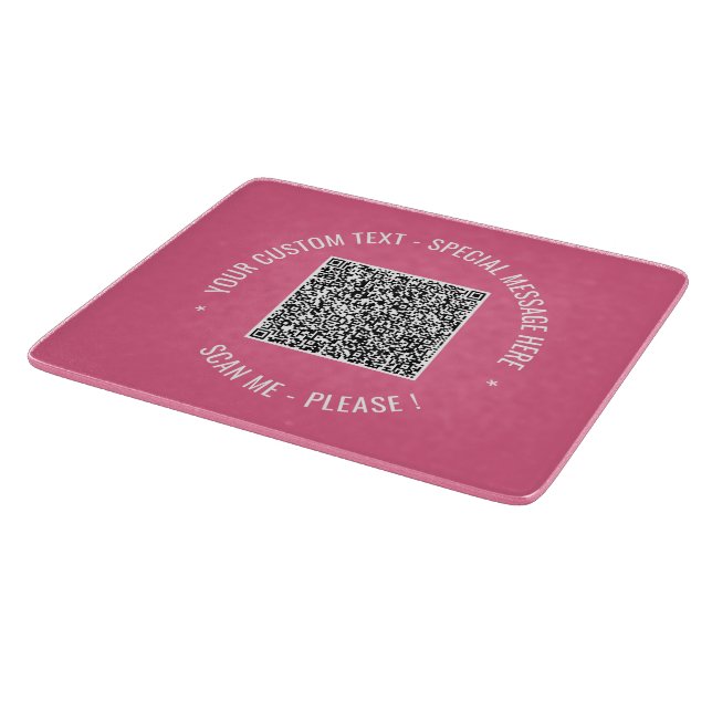QR Code Benutzerdefiniertes Textschneiden für Ihre Schneidebrett (Ecke)