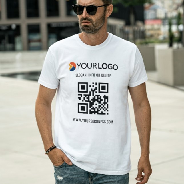 QR-Code Benutzerdefiniertes und Werbegeschenk-Logo T-Shirt (Von Creator hochgeladen)