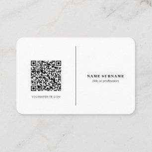 QR-Code, beruflich minimalistische soziale Medien Visitenkarte