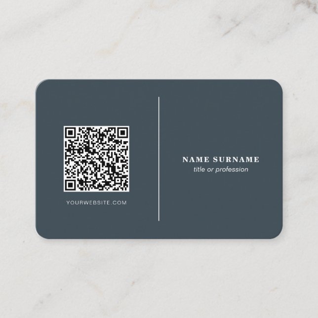 QR-Code beruflich minimalistischer Social Media Cl Visitenkarte (Vorderseite)