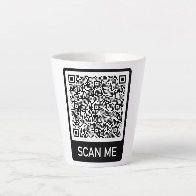 QR-Code - Berufliche Personalisierte Moderne scann Milchtasse (Vorderseite)