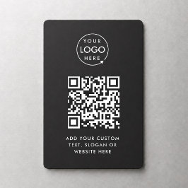 QR-Code | Berufliches Black Business-Logo Magnet