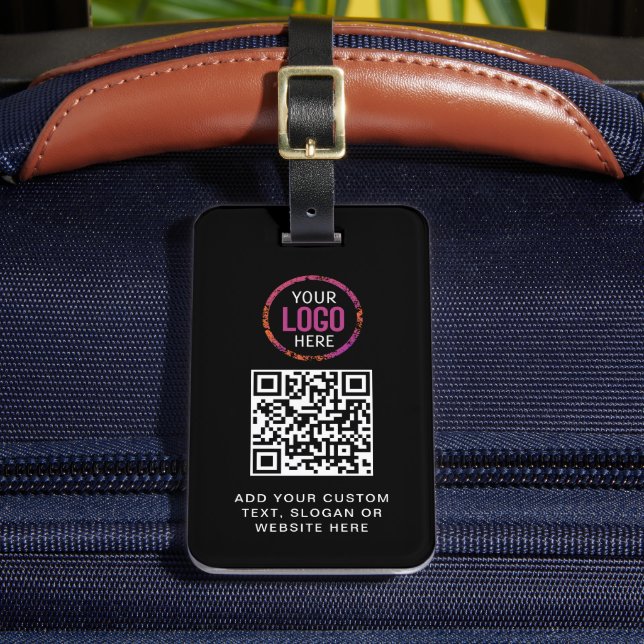 QR-Code | Berufliches Firmenlogo Gepäckanhänger (Vorderseite Insitu 2)