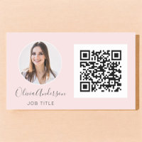 QR Code Berufliches Foto Rosa Rose Gold Re