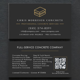 QR-Code-Beton- und Zementdienstleistungsunternehme Visitenkarte